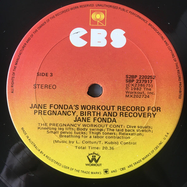 Jane Fonda : Jane Fonda's Workout Record For Pregnancy, Birth And Recovery (2xLP, Album)