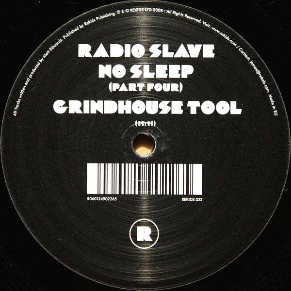 Radio Slave : No Sleep (Part Four) (12")