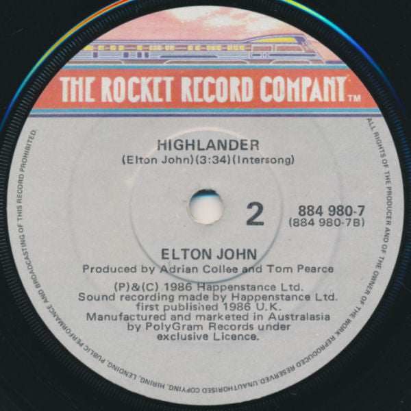 Elton John : Heartache All Over The World (7", Single)