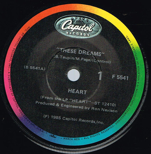 Heart : These Dreams (7")