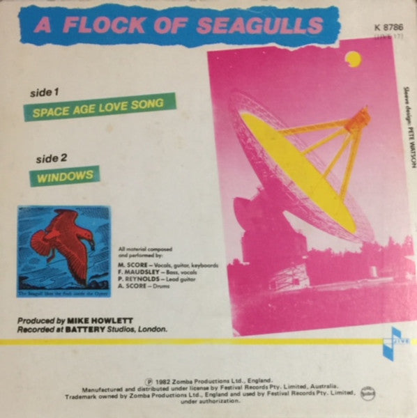 A Flock Of Seagulls : Space Age Love Song (7", Single)