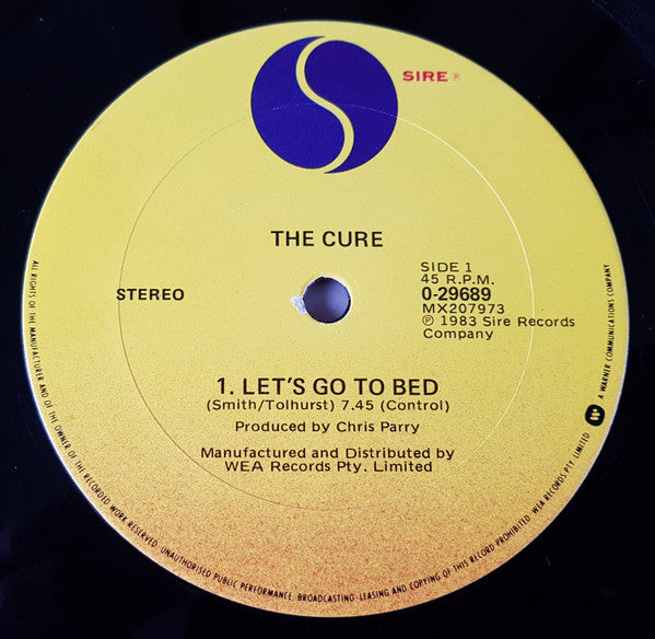 The Cure : Let's Go To Bed (12", Maxi, Com)