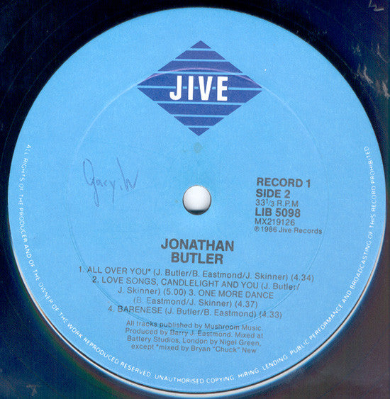 Jonathan Butler : Jonathan Butler (2xLP, Album)