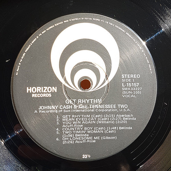 Johnny Cash & The Tennessee Two : Get Rhythm (LP, Comp, RE)