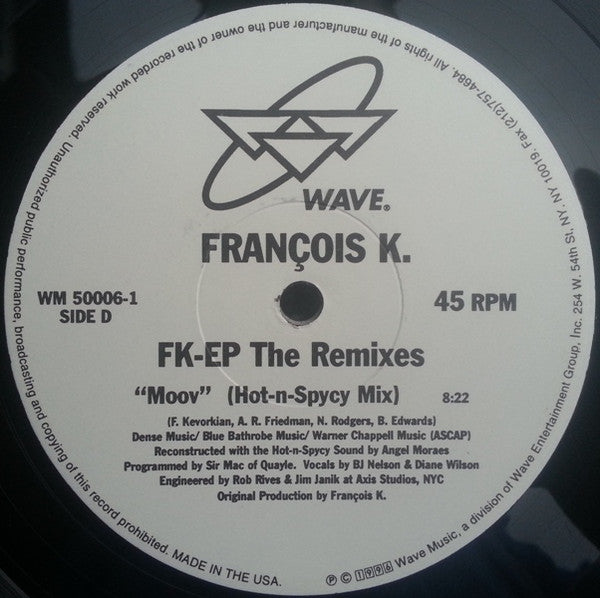 François K.* : FK-EP (The Remixes) (2x12", EP)