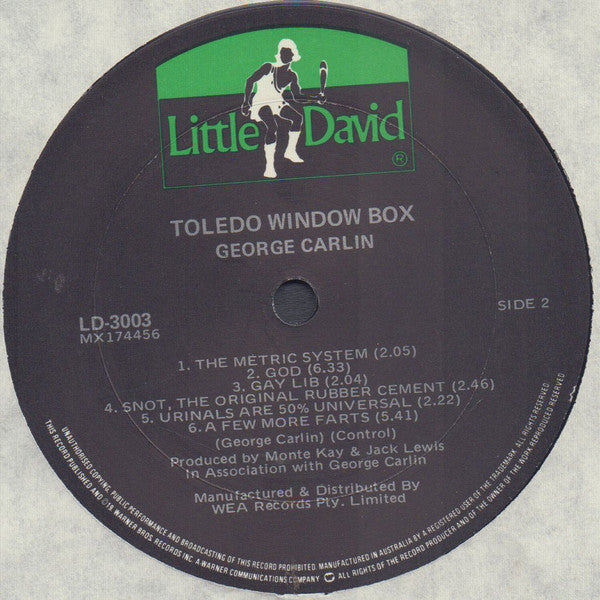 George Carlin : Toledo Window Box (LP, Album)