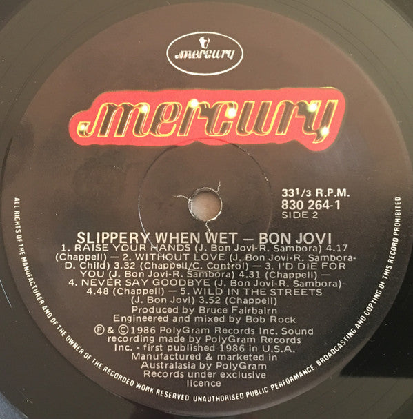 Bon Jovi : Slippery When Wet (LP, Album)