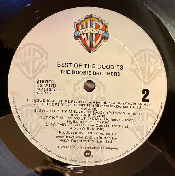 The Doobie Brothers : Best Of The Doobies (LP, Comp)