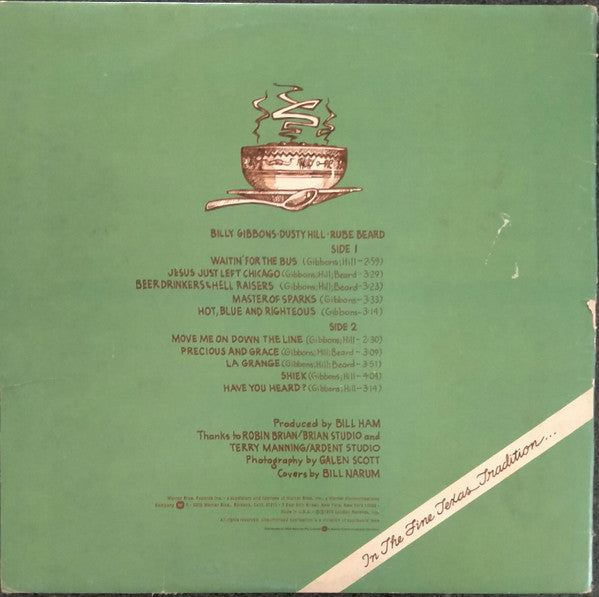 ZZ Top : Tres Hombres (LP, Album, RE, Gat)