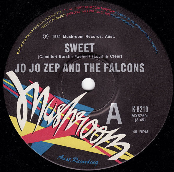 Jo Jo Zep And The Falcons* : Sweet (7", Single)