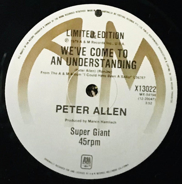 Peter Allen : Don't Wish Too Hard (12", Ltd)