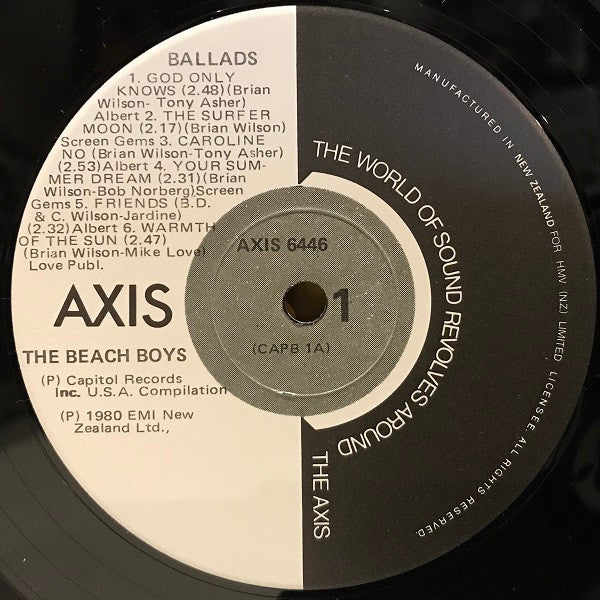 The Beach Boys : Ballads (LP, Comp, RE)