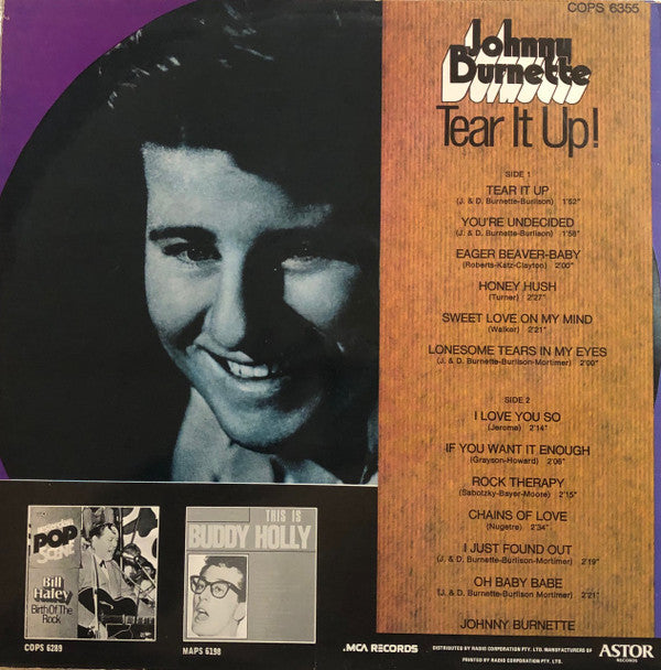 Johnny Burnette : Tear It Up! (LP, Comp)