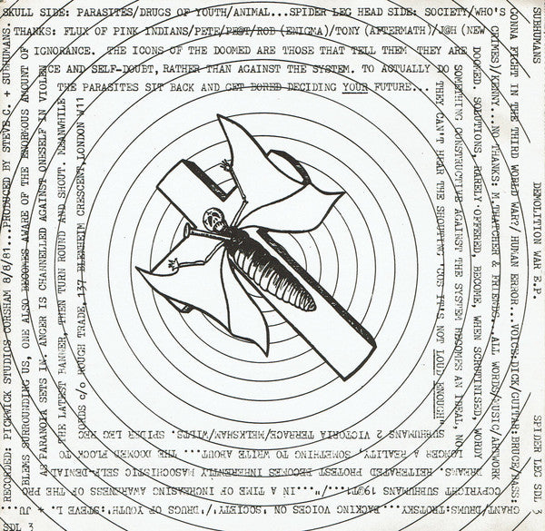 Subhumans : Demolition War E.P. (7", EP, RP, Fol)