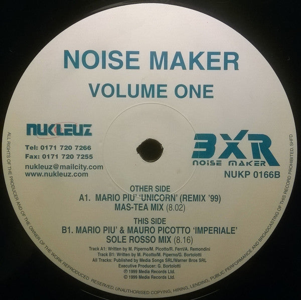 Mario Più / Mario Più & Mauro Picotto : Noise Maker Volume One (12", Comp, Com)