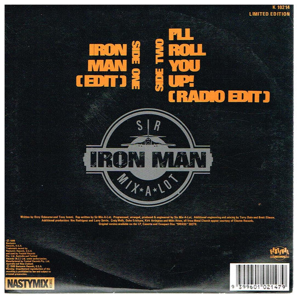 Sir Mix-A-Lot : Iron Man (7", Single, Ltd)