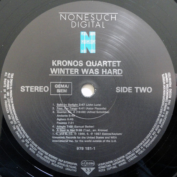 Kronos Quartet : Winter Was Hard (LP, Album)