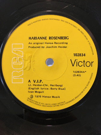 Marianne Rosenberg : A V.I.P. (7", Single)