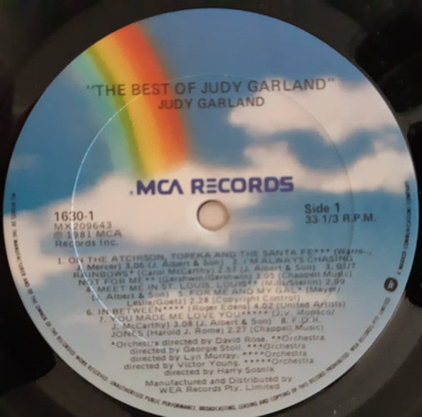 Judy Garland : Best Of Judy Garland (LP, Comp)