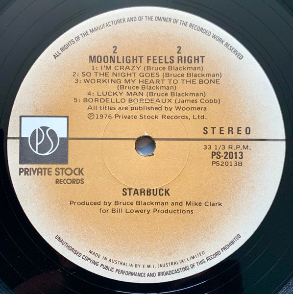 Starbuck (2) : Moonlight Feels Right (LP, Album)
