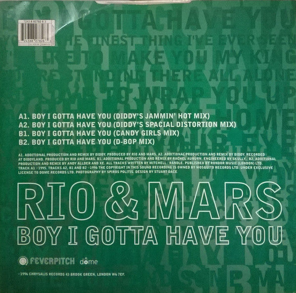 Rio & Mars : Boy I Gotta Have You (12")