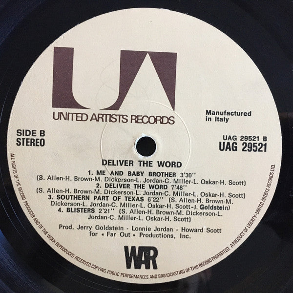War : Deliver The Word (LP, Album)