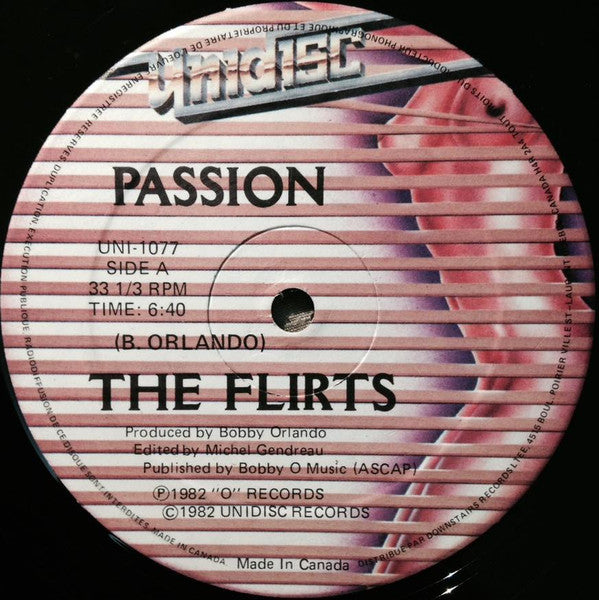 The Flirts : Passion / Calling All Boys (Remix) (12")