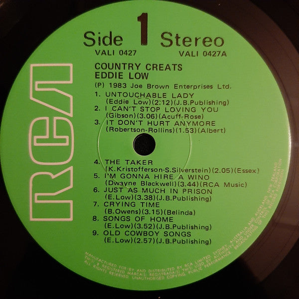 Eddie Low : Country Greats (LP)