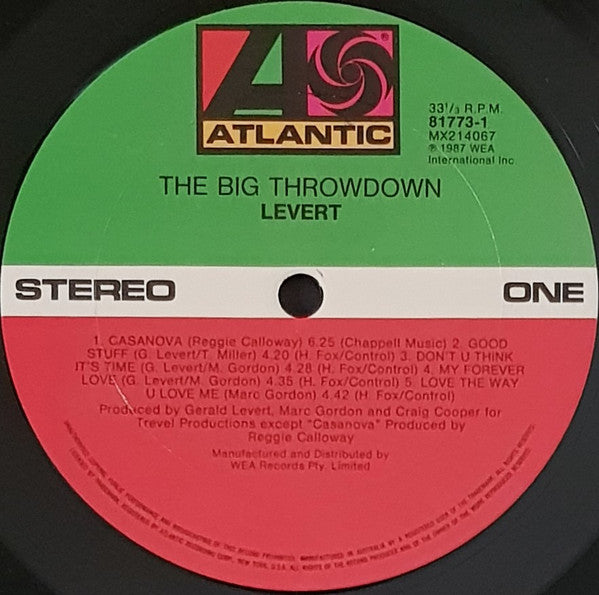Levert : The Big Throwdown (LP, Album)