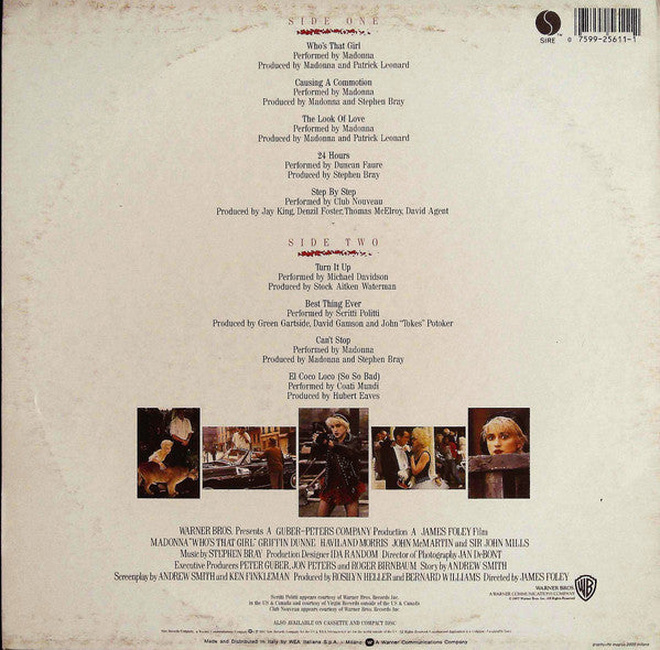 Madonna : Who's That Girl (Original Motion Picture Soundtrack) (LP, Album)