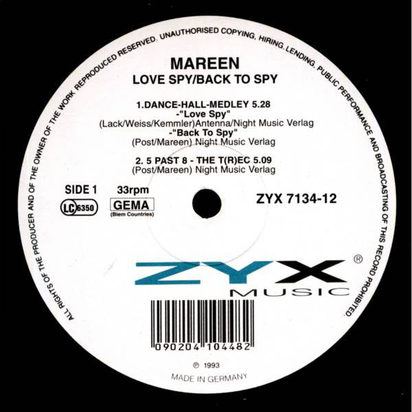 Mareen* : Love Spy / Back To Spy (12", Maxi)