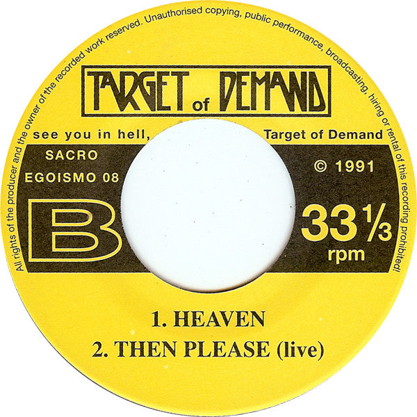 Target Of Demand : See You In Hell (7", EP)