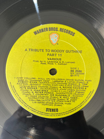Various : A Tribute To Woody Guthrie Part Two (LP)
