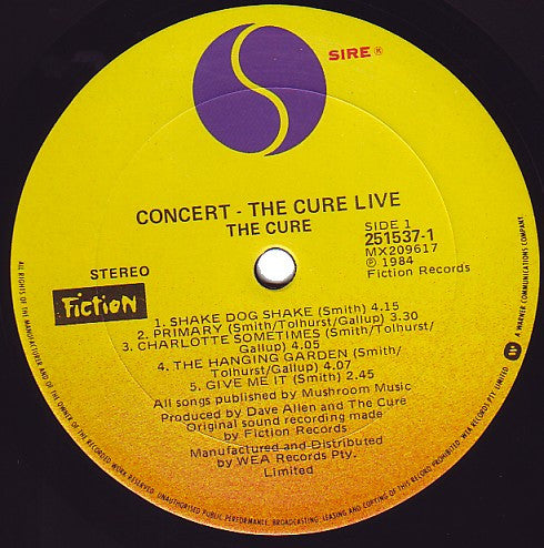 The Cure : Concert - The Cure Live (LP, Album)