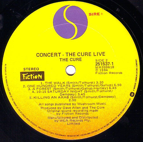 The Cure : Concert - The Cure Live (LP, Album)