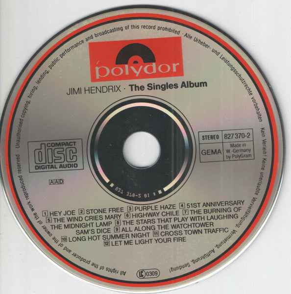 Jimi Hendrix : The Singles Album (2xCD, Comp, Mono, RE)