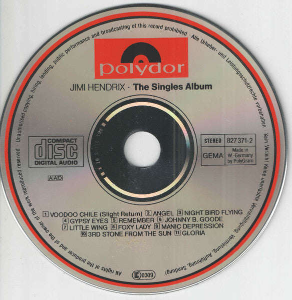 Jimi Hendrix : The Singles Album (2xCD, Comp, Mono, RE)