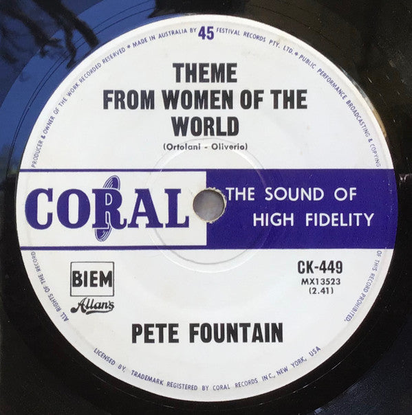 Pete Fountain : China Nights / Theme From "Women Of The World" (7")