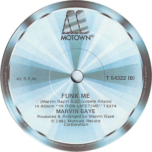 Marvin Gaye : Praise / Funk Me (7", Single)