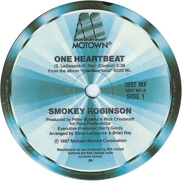 Smokey Robinson : One Heartbeat (7", Single)