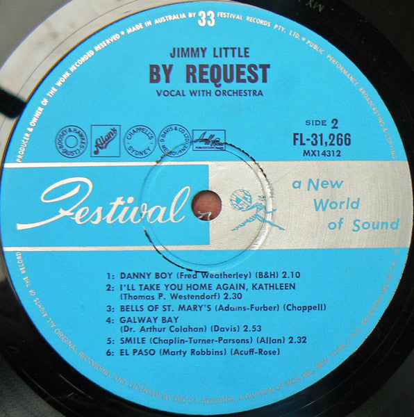 Jimmy Little : By Request (LP, Album, Mono)