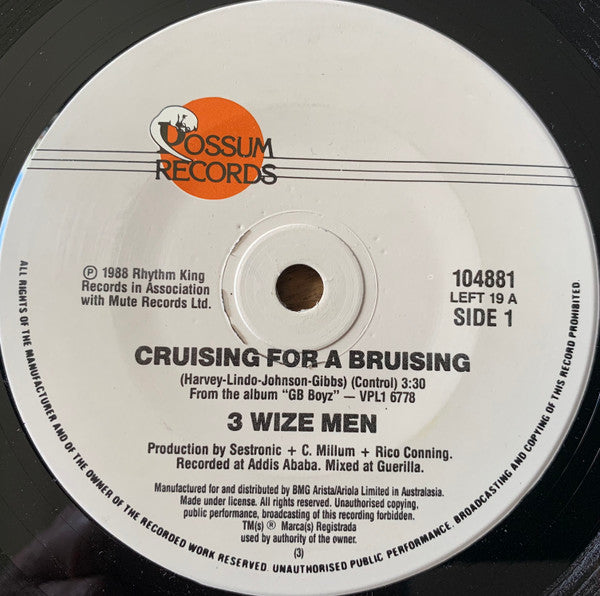 Three Wize Men : Cruising For A Bruising (7")