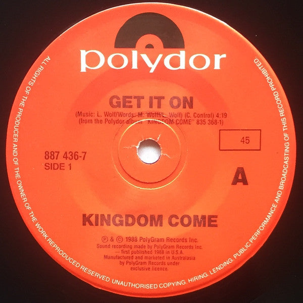 Kingdom Come (2) : Get It On (7", Single)