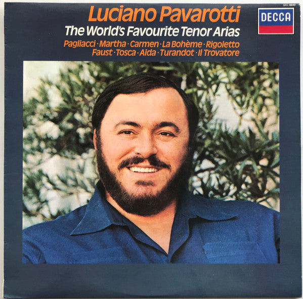 Luciano Pavarotti : The World's Favourite Tenor Arias (LP, Comp, RE)