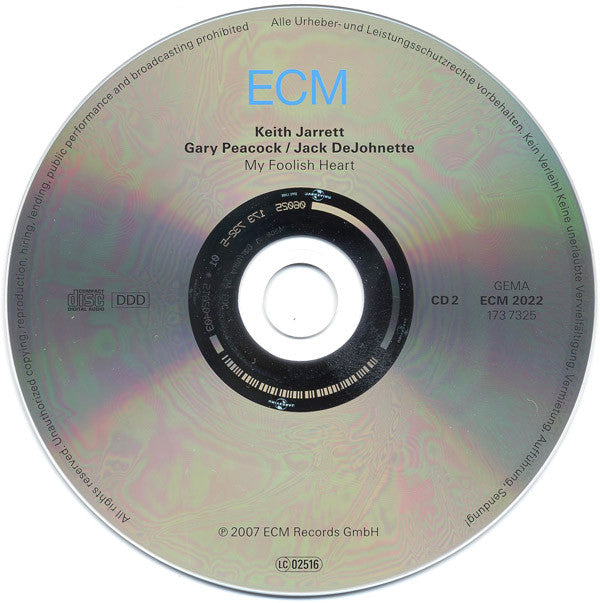 Keith Jarrett / Gary Peacock / Jack DeJohnette : My Foolish Heart (Live At Montreux) (2xCD, Album)