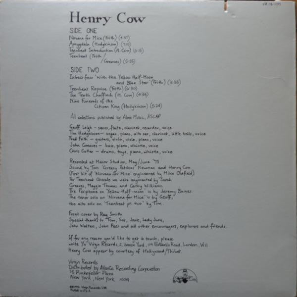 Henry Cow : Henry Cow (LP, Album, PR )