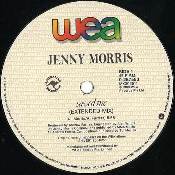 Jenny Morris : Saved Me (12", Single)