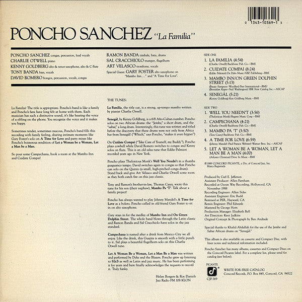 Poncho Sanchez : La Familia (LP, Album)