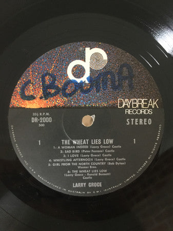Larry Groce : The Wheat Lies Low (LP, Album)