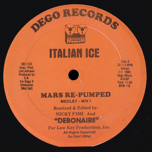 Italian Ice : Mars Re-Pumped / Pizza Boy A Re-Mix (12")